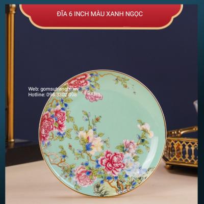 BỘ 6 ĐĨA SỨ HOA KHAI PHÚ QUÝ 6 MẦU CAO CẤP – QUÀ TẶNG ĐẲNG CẤP CHO KHÔNG GIAN